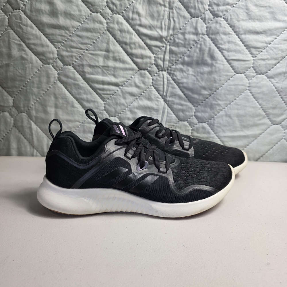 Adidas Women's Edgebounce Running Shoes Black/Black/Night Metallic Size 8.5